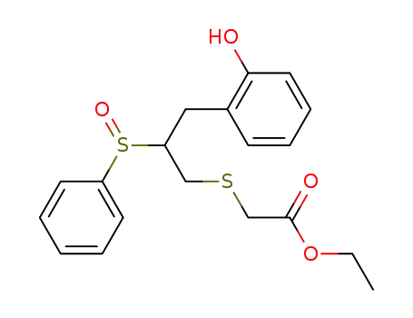 Acetic acid, [[3-(2-hydroxyphenyl)-2-(phenylsulfinyl)propyl]thio]-, ethyl
ester