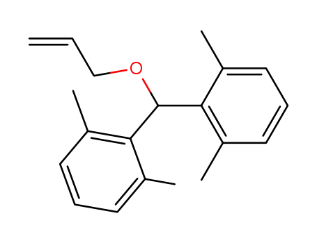 Molecular Structure of 130525-17-6 (Benzene, 1,1'-[(2-propenyloxy)methylene]bis[2,6-dimethyl- (9CI))