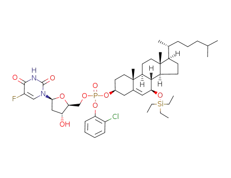 2-chlorophenyl 5'-(5-fluoro-2'-deoxyuridylyl) 3-<7β-(triethylsiloxy)cholesteryl> phosphotriester