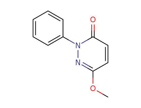 Molecular Structure of 14634-50-5 (3(2H)-Pyridazinone, 6-methoxy-2-phenyl-)