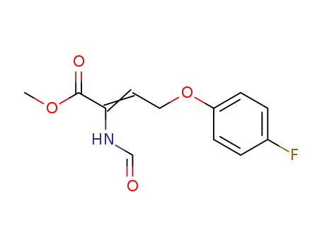 2-Butenoic acid, 4-(4-fluorophenoxy)-2-(formylamino)-, methyl ester,
(E)-