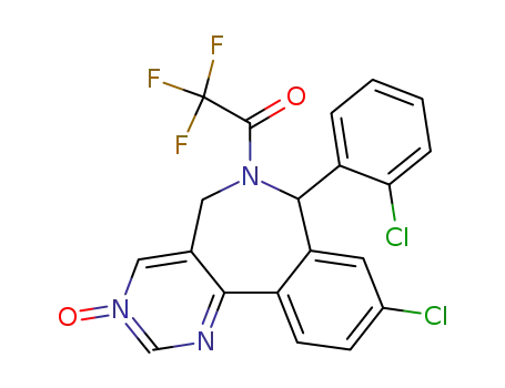 9-chloro-7-(2-chlorophenyl)-6,7-dihydro-6-(trifluoroacetyl)-5H-pyrimido<5,4-d><2>benzazepine 3-oxide