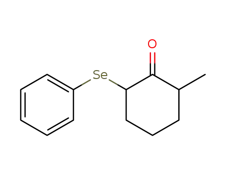 Molecular Structure of 42858-46-8 (Cyclohexanone, 2-methyl-6-(phenylseleno)-)