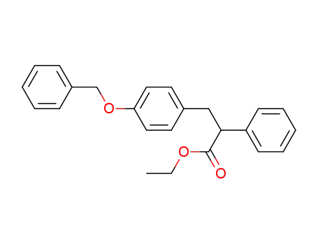 Molecular Structure of 304024-15-5 (ethyl 3-<4-(benzyloxy)phenyl>-2-phenylpropionate)