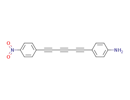 Molecular Structure of 110175-16-1 (Benzenamine, 4-[6-(4-nitrophenyl)-1,3,5-hexatriynyl]-)