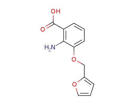 Molecular Structure of 105918-53-4 (Benzoic acid, 2-amino-3-(2-furanylmethoxy)-)