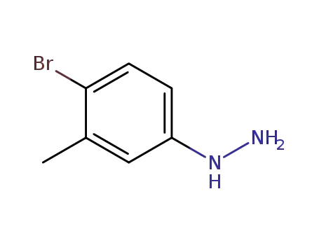 Molecular Structure of 90084-70-1 (4-Bromo-3-methyl-phenyl-hydrazine)