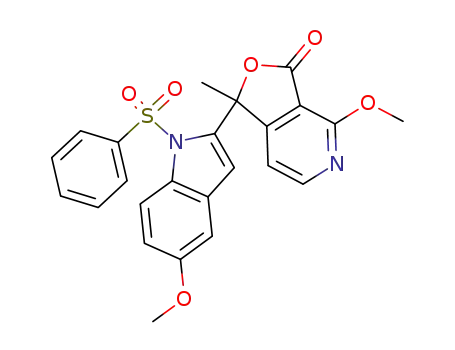 1-(2-(1-Benzenesulfonyl-5-methoxyindolyl))-1,3-dihydro-4-methoxy-1-methyl-3-oxofuro<3,4-c>pyridine