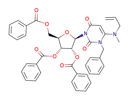6-(N-allyl-N-methylamino)-1-benzyl-3-(2',3',5'-tri-O-benzoyl-β-D-ribofuranosyl)uracil