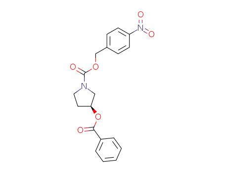 Molecular Structure of 105601-90-9 (1-Pyrrolidinecarboxylic acid, 3-(benzoyloxy)-, (4-nitrophenyl)methyl
ester, (S)-)