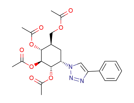 (1S,2S,3R,4R,6S)-4-(acetoxymethyl)-6-(4-phenyl-1H-1,2,3-triazol-1-yl)cyclohexane-1,2,3-triyl triacetate