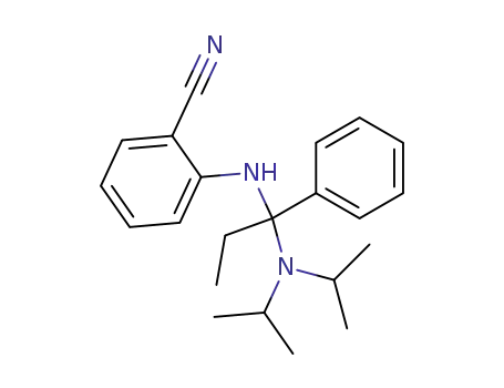 Molecular Structure of 122664-01-1 (2-(1-Diisopropylamino-1-phenyl-propylamino)-benzonitrile)