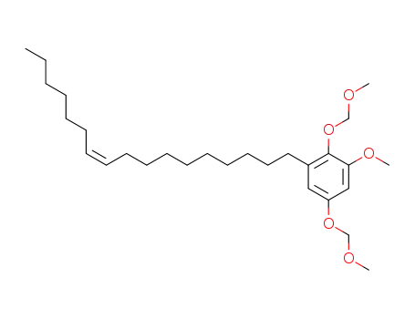 Molecular Structure of 139943-73-0 (Benzene, 3-(10-heptadecenyl)-1-methoxy-2,5-bis(methoxymethoxy)-,
(Z)-)