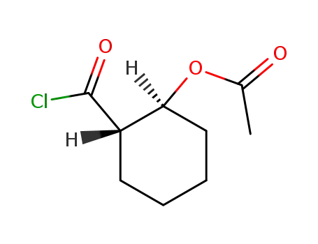 Molecular Structure of 114250-36-1 (Cyclohexanecarbonyl chloride, 2-(acetyloxy)-, trans- (9CI))