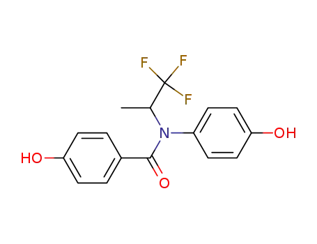 Molecular Structure of 117730-48-0 (N-(4-hydroxyphenyl)-N-(1,1,1-trifluoro-2-propyl)-4-hydroxybenzamide)