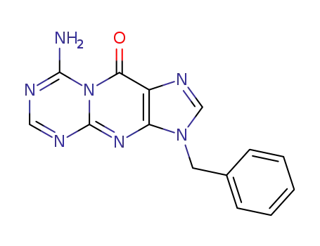 8-amino-3-benzyl-9,10-dihydro-10-oxo-3H-1,3,5-triazino<1,2-a>purine