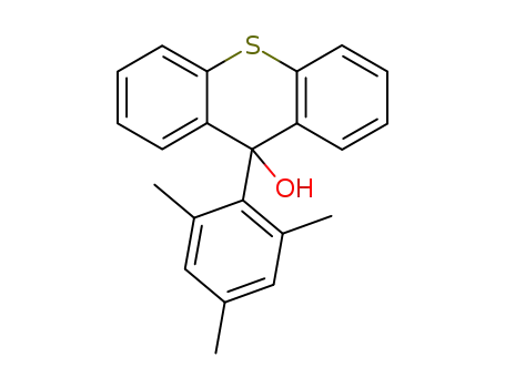Molecular Structure of 90133-50-9 (9H-Thioxanthen-9-ol, 9-(2,4,6-trimethylphenyl)-)