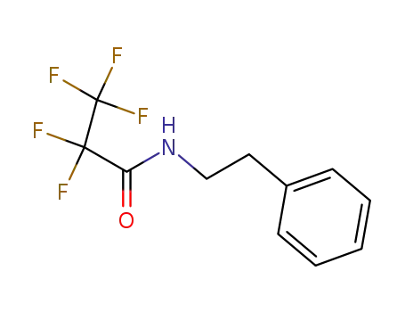 Molecular Structure of 13230-93-8 (2,2,3,3,3-Pentafluoro-N-phenethylpropionamide)