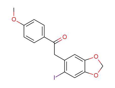 1-(4-methoxyphenyl)-2-(2'-iodo-4',5'-methylenedioxyphenyl)ethanone