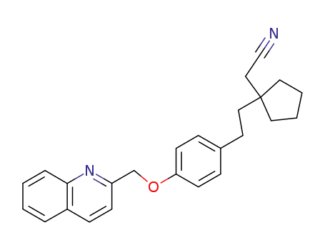 5-<4-(quinolin-2-ylmethoxy)phenyl>-3,3-tetramethylenepentanenitrile