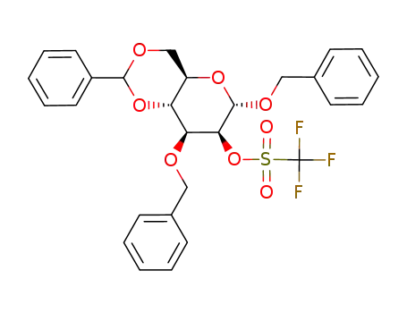 benzyl 3-O-benzyl-4,6-O-benzylidene-2-O-trifluoromethanesulfonyl-α-D-mannopyranoside