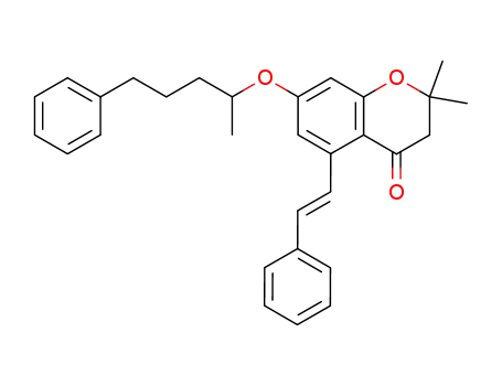 2,3-dihydro-2,2-dimethyl-7-(1-methyl-4-phenylbutoxy)-5-(2-phenylethenyl)-4H-1-benzopyran-4-one
