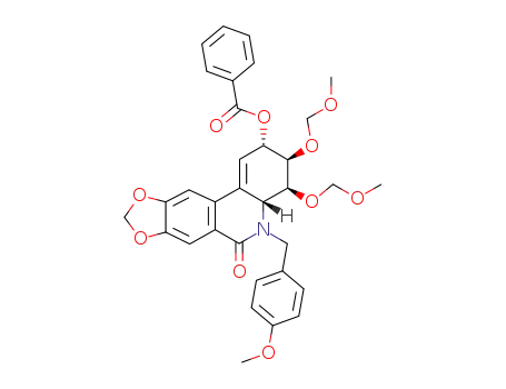 (2S,3R,4S,4aR)-2-(Benzoyloxy)-5-(4-methoxybenzyl)-3,4-bis<(methoxymethyl)oxy>-3,4,4a,5-tetrahydro<1,3>dioxolo<4,5-j>phenanthridin-6(2H)-one