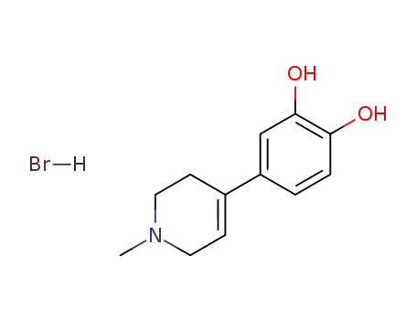 1,2-Benzenediol, 4-(1,2,3,6-tetrahydro-1-methyl-4-pyridinyl)-,
hydrobromide