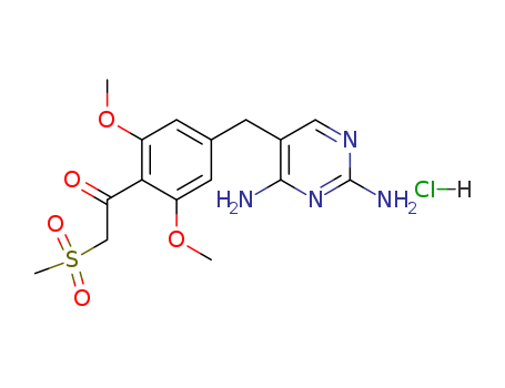 4'-((2,4-DIAMINO-5-(PYRIMIDINYL)METHYL)-2',6'-DIMETHOXY-2-METHYLSULFONYL)ACETOPHENONE HCL