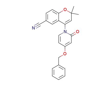 4-(4-Benzyloxy-2-oxo-2H-pyridin-1-yl)-2,2-dimethyl-2H-chromene-6-carbonitrile