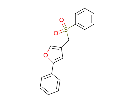 Molecular Structure of 128496-99-1 (Furan, 2-phenyl-4-[(phenylsulfonyl)methyl]-)