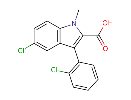 5-chloro-3-(o-chlorophenyl)-1-methylindole-2-carboxylic acid