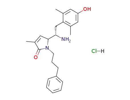 2H-Pyrrol-2-one,
5-[1-amino-2-(4-hydroxy-2,6-dimethylphenyl)ethyl]-1,5-dihydro-3-methyl-
1-(3-phenylpropyl)-, monohydrochloride