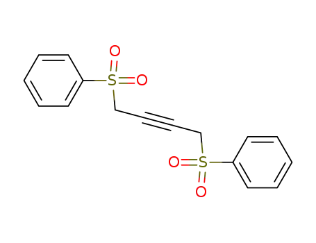 Molecular Structure of 13603-86-6 (Benzene, 1,1'-[2-butyne-1,4-diylbis(sulfonyl)]bis-)
