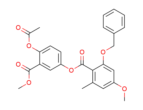 Benzoic acid, 4-methoxy-2-methyl-6-(phenylmethoxy)-,
4-(acetyloxy)-3-(methoxycarbonyl)phenyl ester