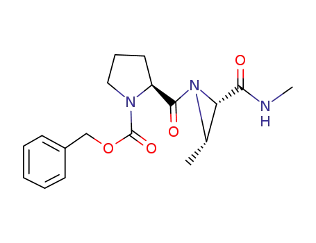 (S)-2-((2S,3S)-2-Methyl-3-methylcarbamoyl-aziridine-1-carbonyl)-pyrrolidine-1-carboxylic acid benzyl ester