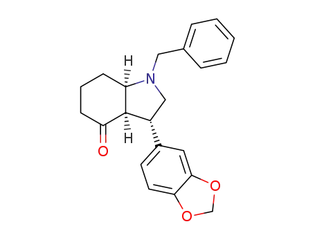(+/-)-(3R*,3aS*,7aS*)-N-Benzyl-3-(1,3-benzodioxol-5-yl)-4-oxooctahydroindole