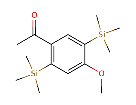 Molecular Structure of 113353-65-4 (Ethanone, 1-[4-methoxy-2,5-bis(trimethylsilyl)phenyl]-)