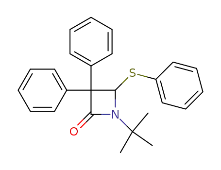 2-Azetidinone, 1-(1,1-dimethylethyl)-3,3-diphenyl-4-(phenylthio)-