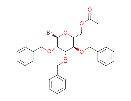 Molecular Structure of 70056-63-2 (6-O-acetyl-2,3,4-tri-O-benzyl-α-D-mannopyranosyl bromide)