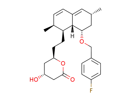 6-(2-(8-((4-fluorobenzyl)oxy)-1,2,6,7,8,8a-hexahydro-2,6-dimethyl-1-naphthyl)ethyl)-4-hydroxy-3,4,5,6-tetrahydro-2H-pyran-2-one