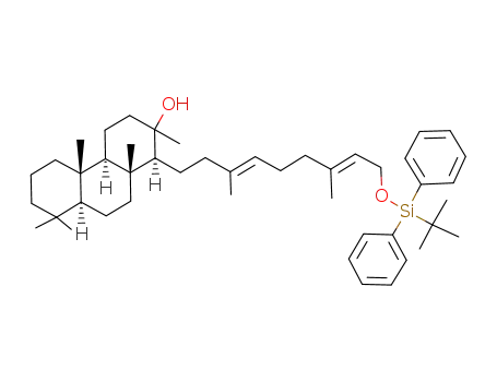 (1S,4aR,4bS,8aS,10aR)-1-[(3E,7E)-9-(tert-Butyl-diphenyl-silanyloxy)-3,7-dimethyl-nona-3,7-dienyl]-2,4b,8,8,10a-pentamethyl-tetradecahydro-phenanthren-2-ol