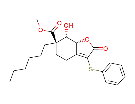 (6R,7S,7aR)-6-Hexyl-7-hydroxy-2-oxo-3-phenylsulfanyl-2,4,5,6,7,7a-hexahydro-benzofuran-6-carboxylic acid methyl ester