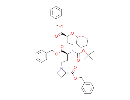 (S)-1-((S)-3-Benzyloxycarbonyl-3-{[(S)-3-benzyloxycarbonyl-3-(tetrahydro-pyran-2-yloxy)-propyl]-tert-butoxycarbonyl-amino}-propyl)-azetidine-2-carboxylic acid benzyl ester