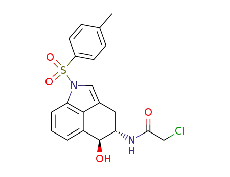 trans-4-(2-chloroacetamido)-1,3,4,5-tetrahydro-1-(p-tolylsulfonyl)benz<cd>indol-5-ol