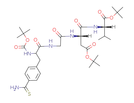 (S)-2-((S)-3-tert-Butoxycarbonyl-2-{2-[2-tert-butoxycarbonylamino-3-(4-thiocarbamoyl-phenyl)-propionylamino]-acetylamino}-propionylamino)-3-methyl-butyric acid tert-butyl ester