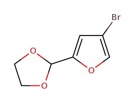 Molecular Structure of 83953-42-8 (4-BROMOFURAN-2-CARBOXALDEHYDE ETHYLENE GLYCOL ACETAL)