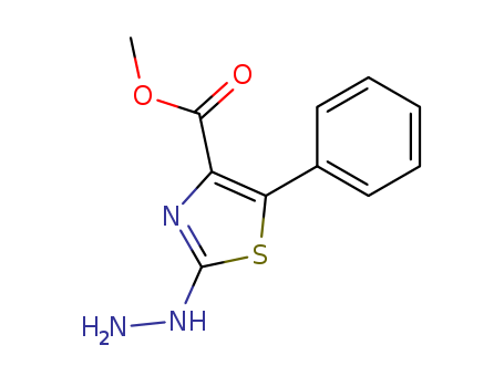 4-Thiazolecarboxylic acid, 2-hydrazino-5-phenyl-, methyl ester