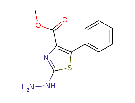 4-Thiazolecarboxylic acid, 2-hydrazino-5-phenyl-, methyl ester
