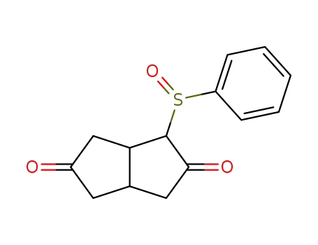 Molecular Structure of 89074-11-3 (1-(phenylsulfinyl)tetrahydropentalene-2,5(1H,3H)-dione)
